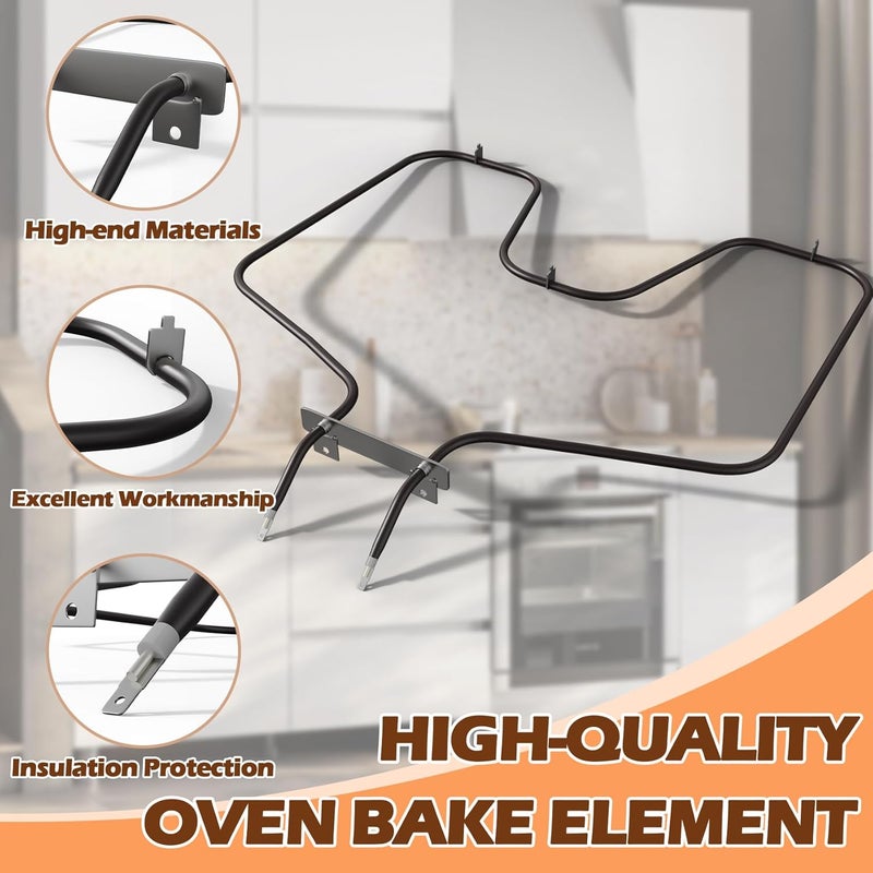 MOASKER WB44K10005 WB44K10001 Oven Heating Element Replacement for GE Bake Element, for Hotpoint Americana Electric Oven Element, Bottom Heating Element for Kenmore WB30X46987 RB526H3WW AP2030964 - Image 4